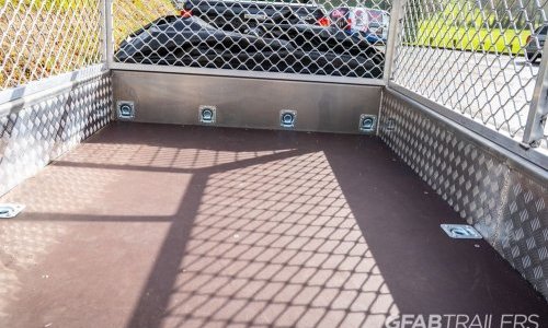 GFAB Sports Trailer with cage and canvas cover